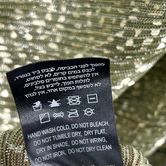 Sabina Musayev Melissa Green Metallic Ruched One Shoulder Maxi Dress - Picture 7 of 7